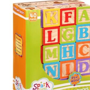 Colorful 40 piece Alphabet Blocks